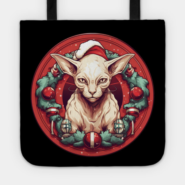 Sphynx Cat Xmas, Love Cats Tote by logiamerch