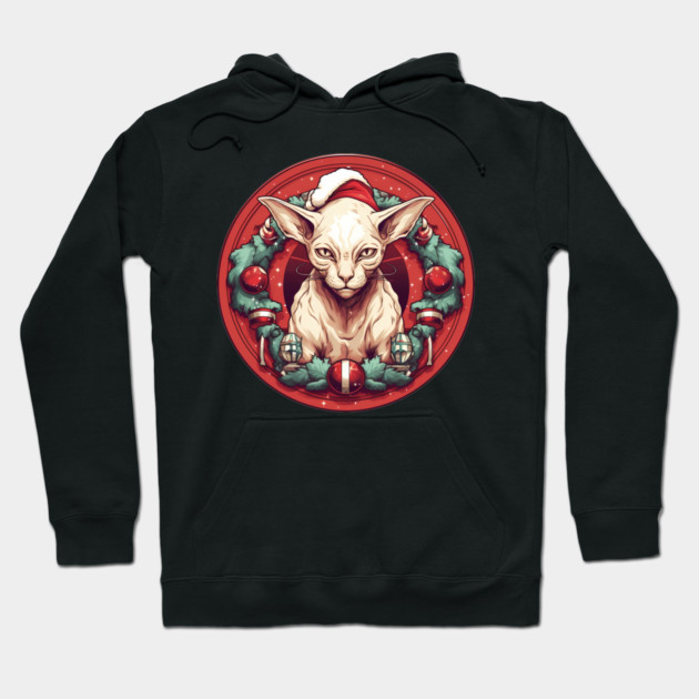Sphynx Cat Xmas, Love Cats Hoodie by logiamerch