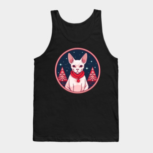 Sphynx Cat Xmas, Love Cats Tank Top