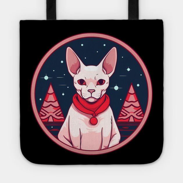 Sphynx Cat Xmas, Love Cats Tote by logiamerch