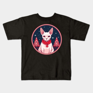 Sphynx Cat Xmas, Love Cats Kids T-Shirt