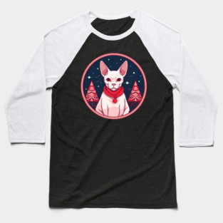 Sphynx Cat Xmas, Love Cats Baseball T-Shirt