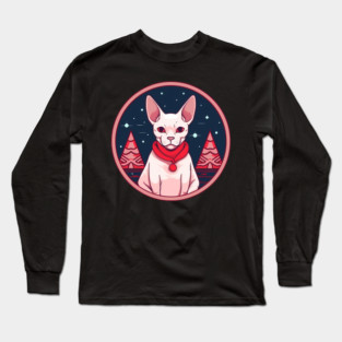 Sphynx Cat Xmas, Love Cats Long Sleeve T-Shirt
