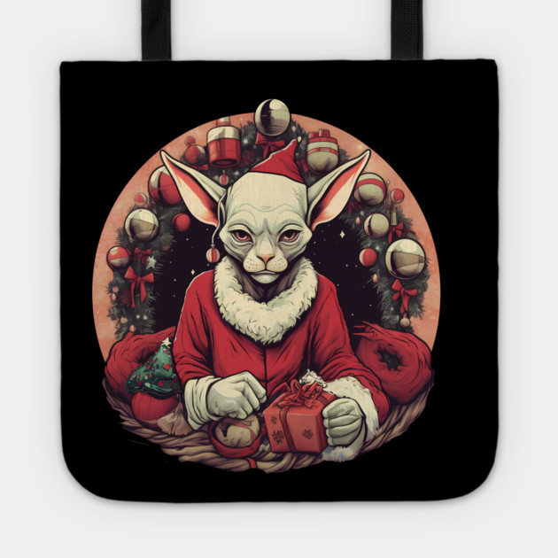Sphynx Cat Xmas, Love Cats Tote by logiamerch