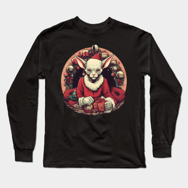 Sphynx Cat Xmas, Love Cats Long Sleeve T-Shirt by logiamerch