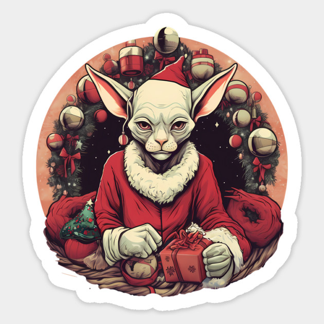 Sphynx Cat Xmas, Love Cats Sticker by logiamerch