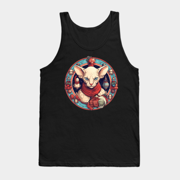 Sphynx Cat Xmas, Love Cats Tank Top by logiamerch