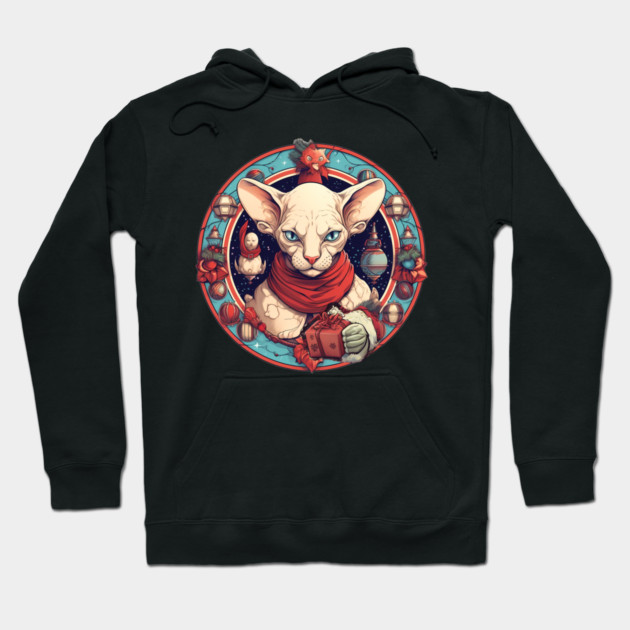Sphynx Cat Xmas, Love Cats Hoodie by logiamerch