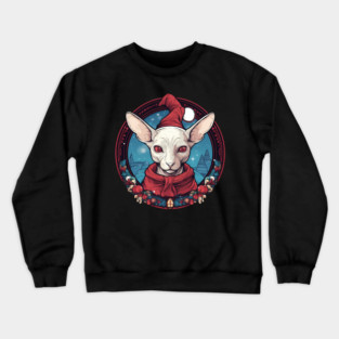 Sphynx Cat Xmas, Love Cats Crewneck Sweatshirt