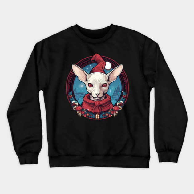 Sphynx Cat Xmas, Love Cats Crewneck Sweatshirt by logiamerch