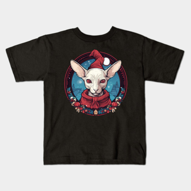 Sphynx Cat Xmas, Love Cats Kids T-Shirt by logiamerch