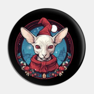 Sphynx Cat Xmas, Love Cats Pin