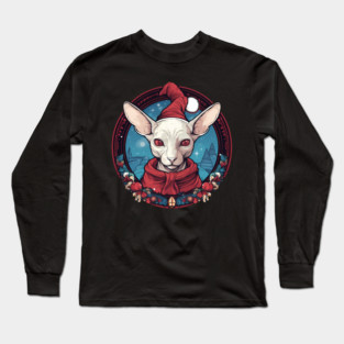 Sphynx Cat Xmas, Love Cats Long Sleeve T-Shirt