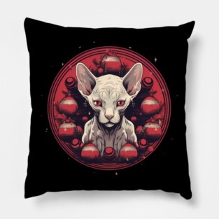 Sphynx Cat Xmas, Love Cats Pillow