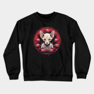 Sphynx Cat Xmas, Love Cats Crewneck Sweatshirt