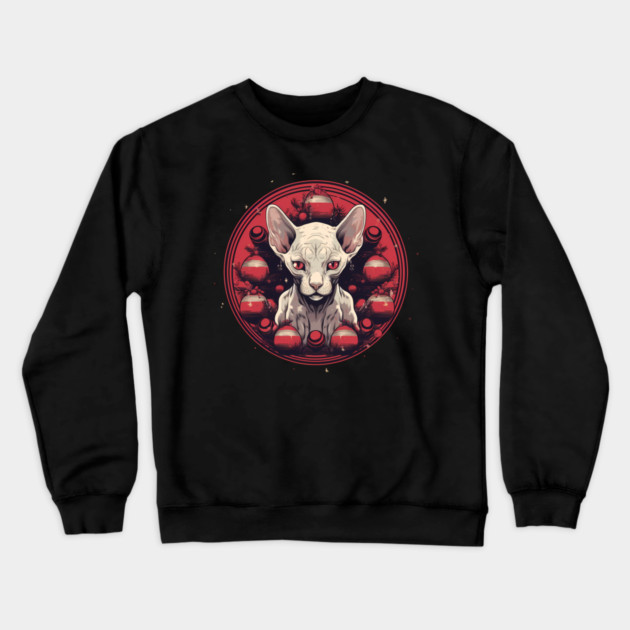 Sphynx Cat Xmas, Love Cats Crewneck Sweatshirt by logiamerch