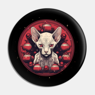 Sphynx Cat Xmas, Love Cats Pin