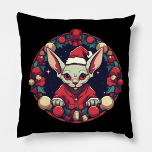 Sphynx Cat Xmas, Love Cats Pillow