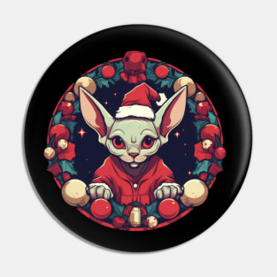 Sphynx Cat Xmas, Love Cats Pin