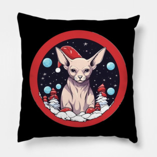 Sphynx Cat Xmas, Love Cats Pillow