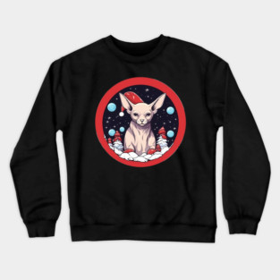 Sphynx Cat Xmas, Love Cats Crewneck Sweatshirt