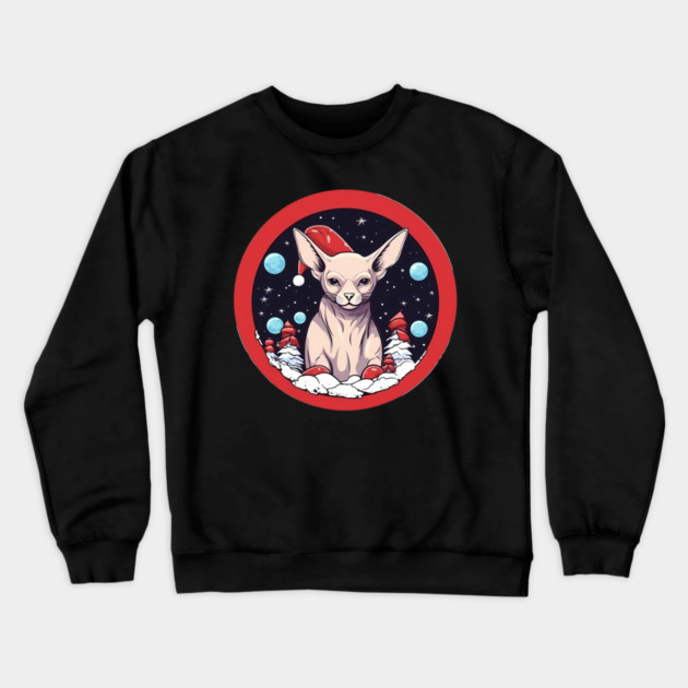 Sphynx Cat Xmas, Love Cats Crewneck Sweatshirt by logiamerch