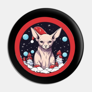 Sphynx Cat Xmas, Love Cats Pin
