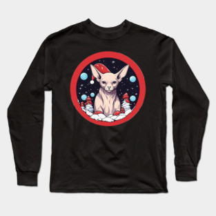 Sphynx Cat Xmas, Love Cats Long Sleeve T-Shirt