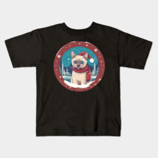 Tonkinese Cat Xmas, Love Cats Kids T-Shirt
