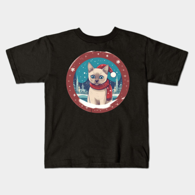 Tonkinese Cat Xmas, Love Cats Kids T-Shirt by logiamerch
