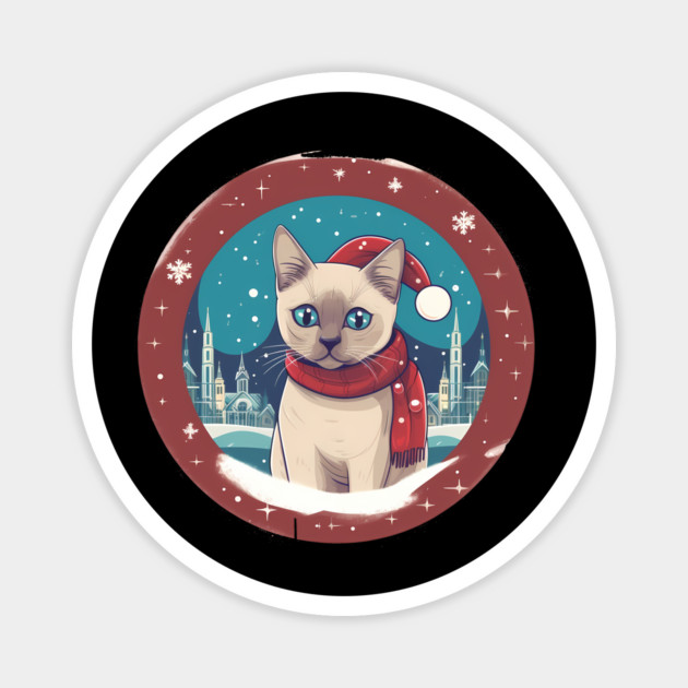 Tonkinese Cat Xmas, Love Cats Magnet by logiamerch