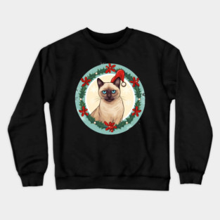 Tonkinese Cat Xmas, Love Cats Crewneck Sweatshirt