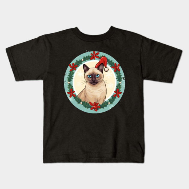 Tonkinese Cat Xmas, Love Cats Kids T-Shirt by logiamerch