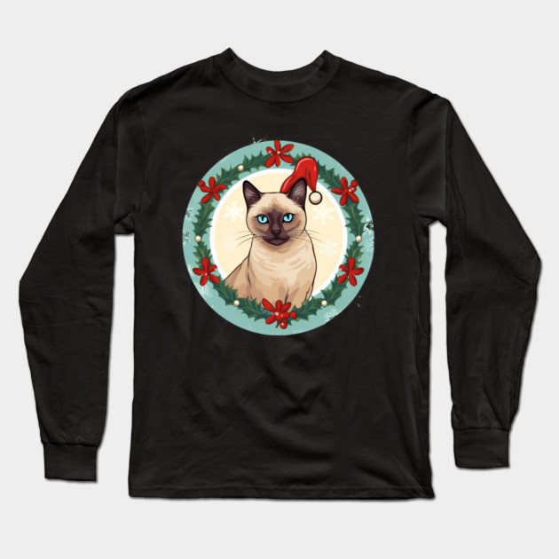 Tonkinese Cat Xmas, Love Cats Long Sleeve T-Shirt by logiamerch