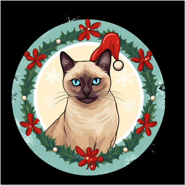 Tonkinese Cat Xmas, Love Cats Wall Art by logiamerch