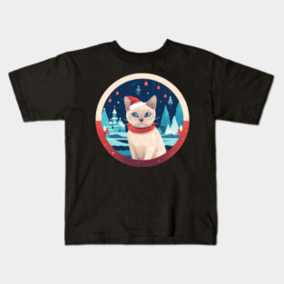 Tonkinese Cat Xmas, Love Cats Kids T-Shirt
