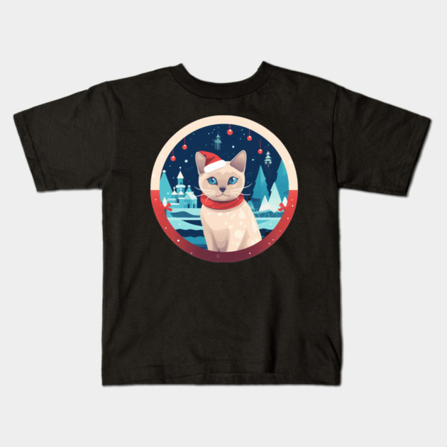 Tonkinese Cat Xmas, Love Cats Kids T-Shirt by logiamerch