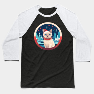 Tonkinese Cat Xmas, Love Cats Baseball T-Shirt
