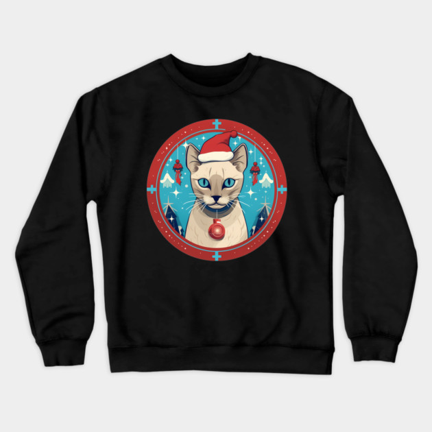 Tonkinese Cat Xmas, Love Cats Crewneck Sweatshirt by logiamerch