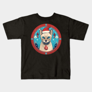 Tonkinese Cat Xmas, Love Cats Kids T-Shirt