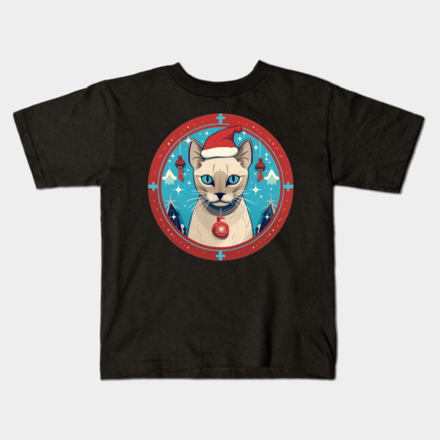 Tonkinese Cat Xmas, Love Cats Kids T-Shirt by logiamerch