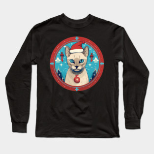 Tonkinese Cat Xmas, Love Cats Long Sleeve T-Shirt