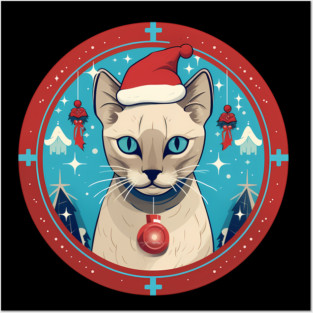 Tonkinese Cat Xmas, Love Cats Posters and Art