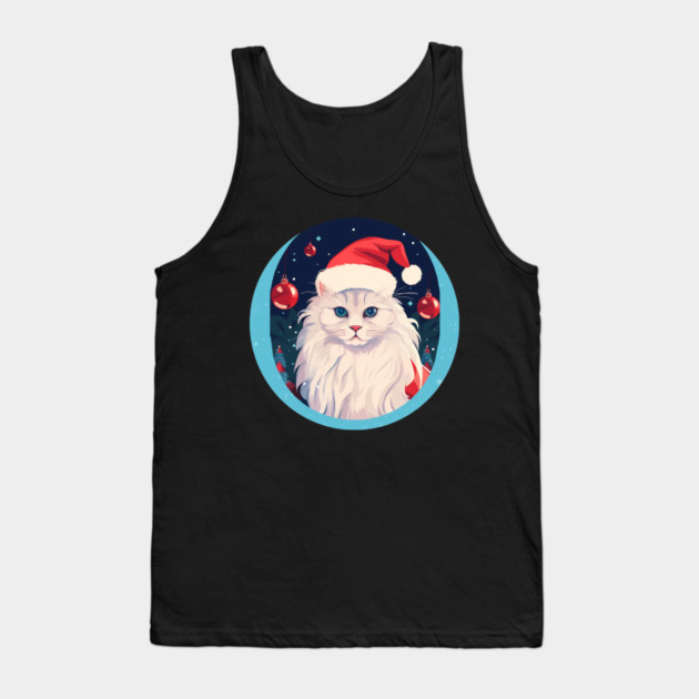 Turkish Angora Cat Xmas, Love Cats Tank Top by logiamerch