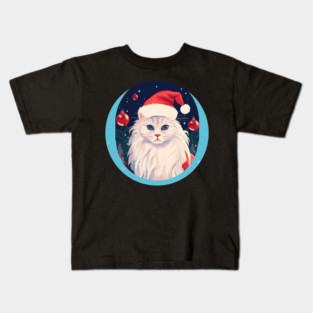 Turkish Angora Cat Xmas, Love Cats Kids T-Shirt