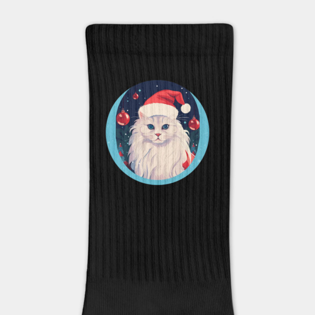 Turkish Angora Cat Xmas, Love Cats by logiamerch