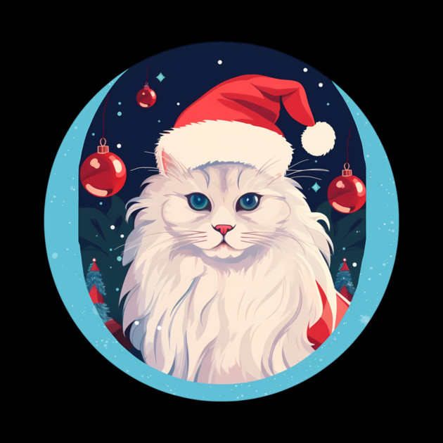 Turkish Angora Cat Xmas, Love Cats by logiamerch