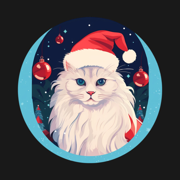Turkish Angora Cat Xmas, Love Cats by logiamerch