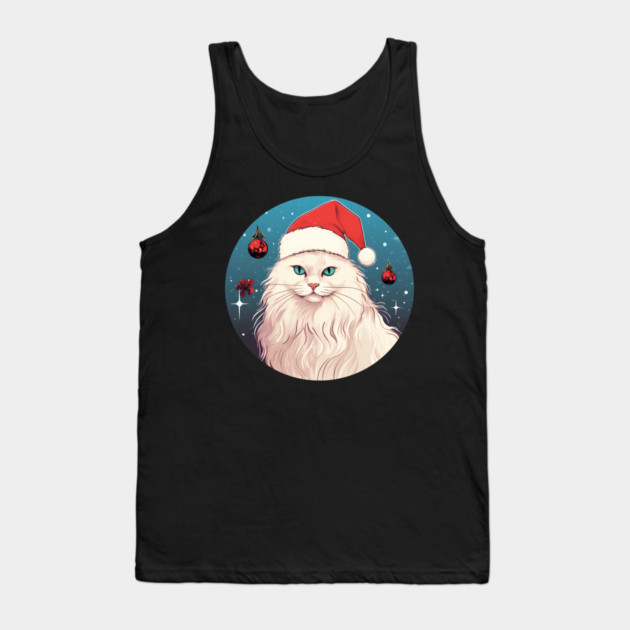 Turkish Angora Cat Xmas, Love Cats Tank Top by logiamerch