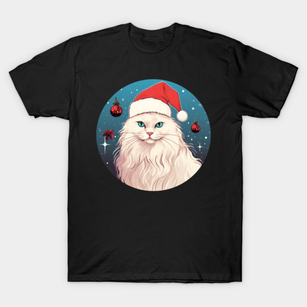Turkish Angora Cat Xmas, Love Cats T-Shirt by logiamerch